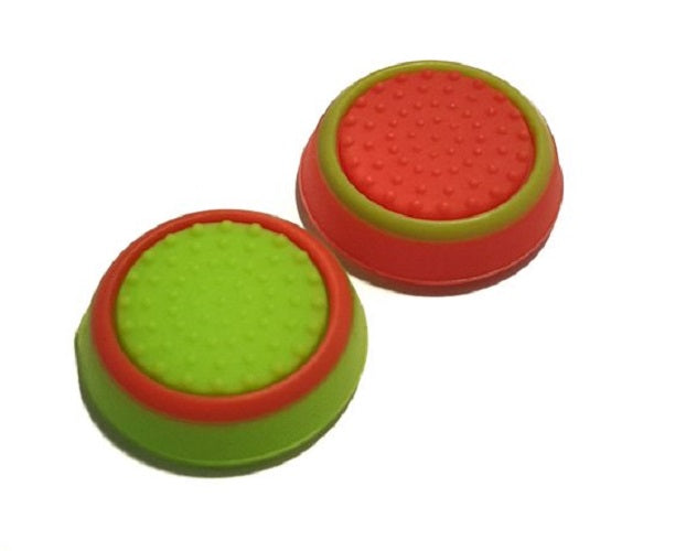 Gaming Thumb Grips | Performance Anti-slip Thumbsticks | Joystick Cap Thumb Grips | Green and Red | Accessories suitable for Playstation PS4 PS5 &amp; Xbox &amp; Nintendo Pro Controller