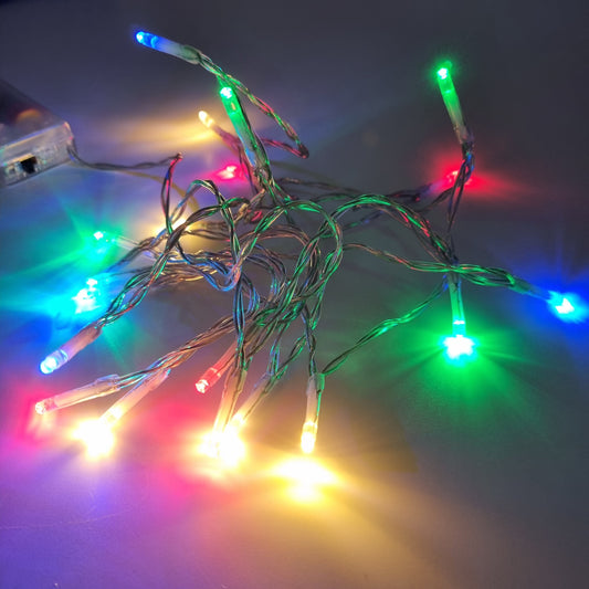 Weihnachtsbaumbeleuchtung | Auflegen | Weihnachtsdekorationen | Dekorieren | Mehrfarbiges LED-Licht | 1 M