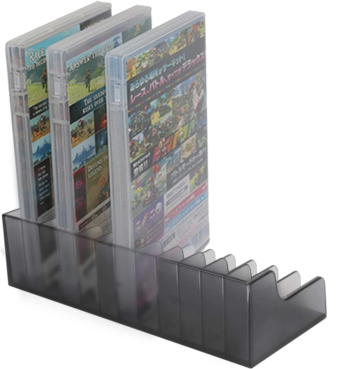 Spelhouder | Geschikt voor de volgende console(s): Nintendo Switch & LITE | Opbergbox | Zwart | 2 Stuks