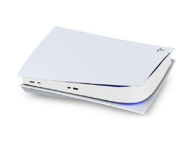 Gaming Gaming Console Sticker Strip | Protection Skin | Carbon - White | Accessories suitable for Playstation 5 - PS5