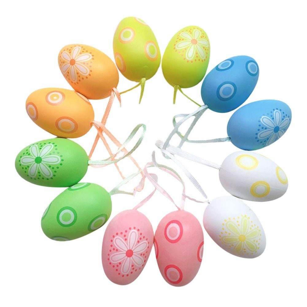 Pasen | Easter | Paashaas | Paaseieren Bloemetjes | Ophangen | Set van 10 stuks in verschillende kleuren