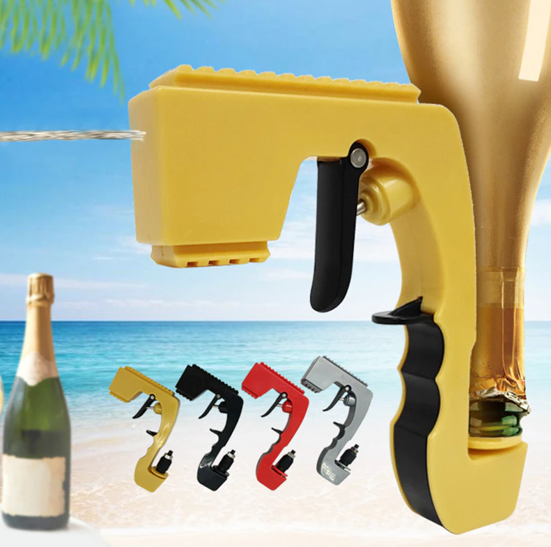 Champagne Gun | Drink Gun | Sprayer | Drinking Game | Beer Rifle | New Year's Eve | Silver