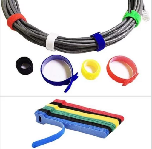 Kabelhouders | Kabelklem | Klittenband | Multicolor | Totaal 25 stuks