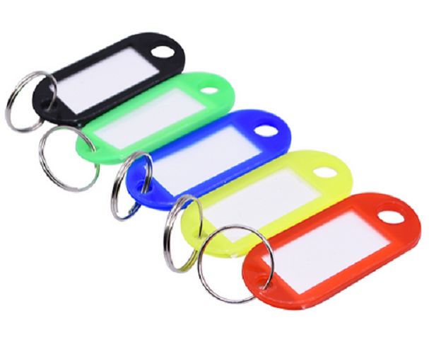 Keychain Name Tags | Name Address | Pendant | 5 pieces | Round | Multicolor
