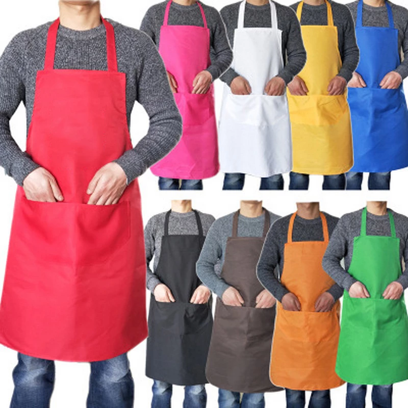 Budget-Schürze | Kochschürze | Kochen | Malerei | Malschürze | Färben | Einheitsgröße (maximaler Umfang 100 cm) | Braun