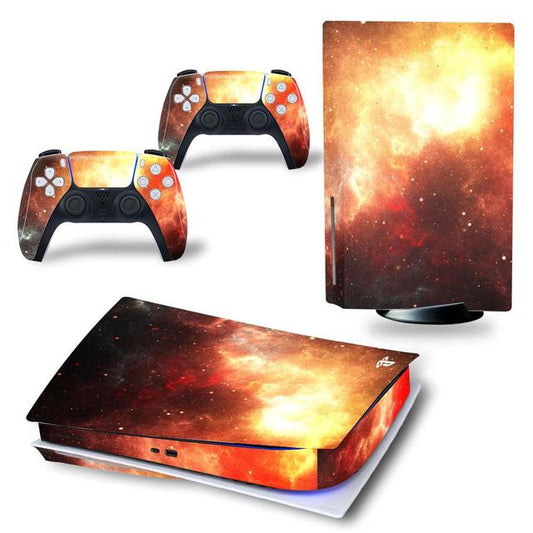 Gaming Console &amp; Controller(s) Stickers | Protection Skin | Grip Case | Fire | Accessories suitable for Playstation 5 - PS5