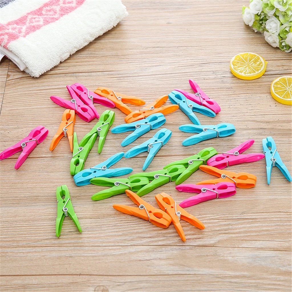 Plastic Knijpers | Wasknijpers | Kunststof Clothes Pins | Wassen | Ophangen | Multicolor | Set van 24 stuks